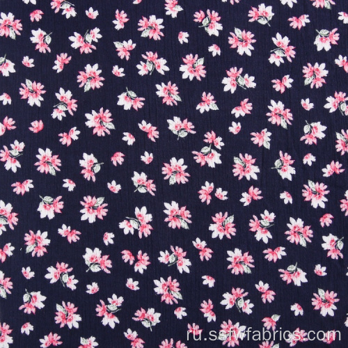 Высокое качество печати розовый стрейч креп ткань вискоза